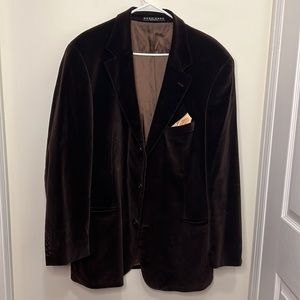Hugo Boss Velvet Brown Lined Classic Blazer Size Large